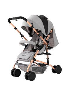 TEKNUM Reversible Trip Stroller With Wide Canopy And 5-Point Safety Harness - Grey  - Image 1