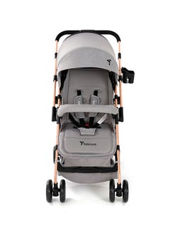 TEKNUM Reversible Trip Stroller With Wide Canopy And 5-Point Safety Harness - Grey  - Image 2