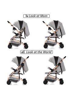 TEKNUM Reversible Trip Stroller With Wide Canopy And 5-Point Safety Harness - Grey  - Image 3