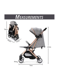 TEKNUM Explorer Travel Stroller - Melange Grey  - Image 2