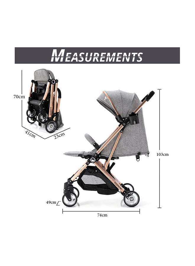 TEKNUM Explorer Travel Stroller - Melange Grey  - Image 2