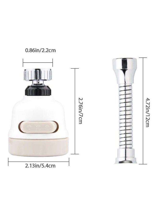 360-Degree Rotatable Faucet Water Sprayer White - Image 2