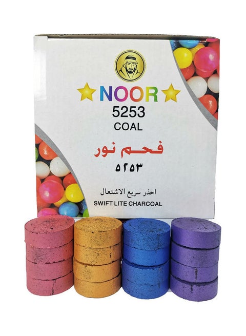 80-Piece Colorful Coal Multicolour 600grams