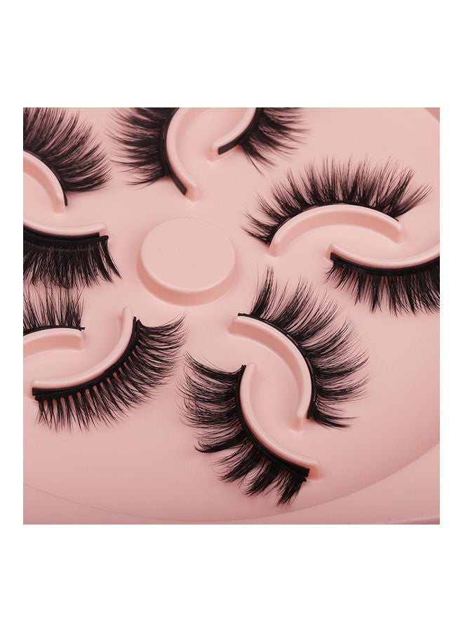 Pack Of 5 Magnetic False Eyelashes With Liquid Eyeliner Black - Image 5