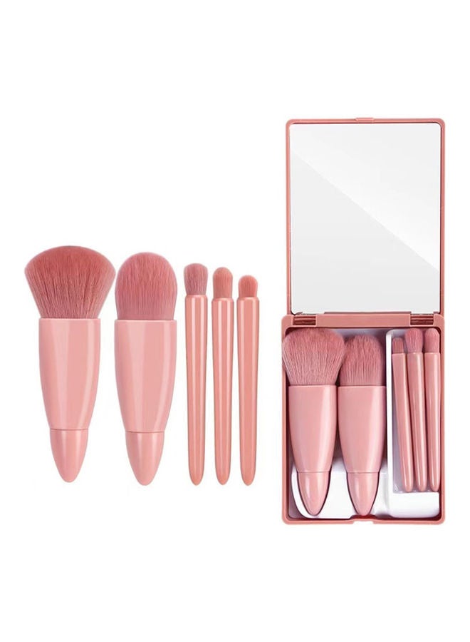 Generic 5-Piece Makeup Brush Set With Storage Bag Pink | Best