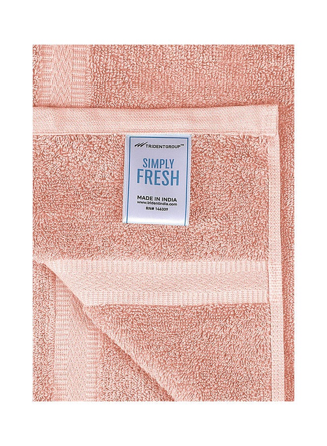 Trident 2-Piece 90% Cotton 10% Polyester 586 GSM Simply Fresh Feel Easy Care Soft Super Absorbent Bathroom Towels Peach 27x55inch - Image 3