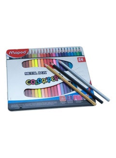 24-Piece Metal Box Colourpeps Pencil Set Multicolour - v1632638942/N51033810A_2