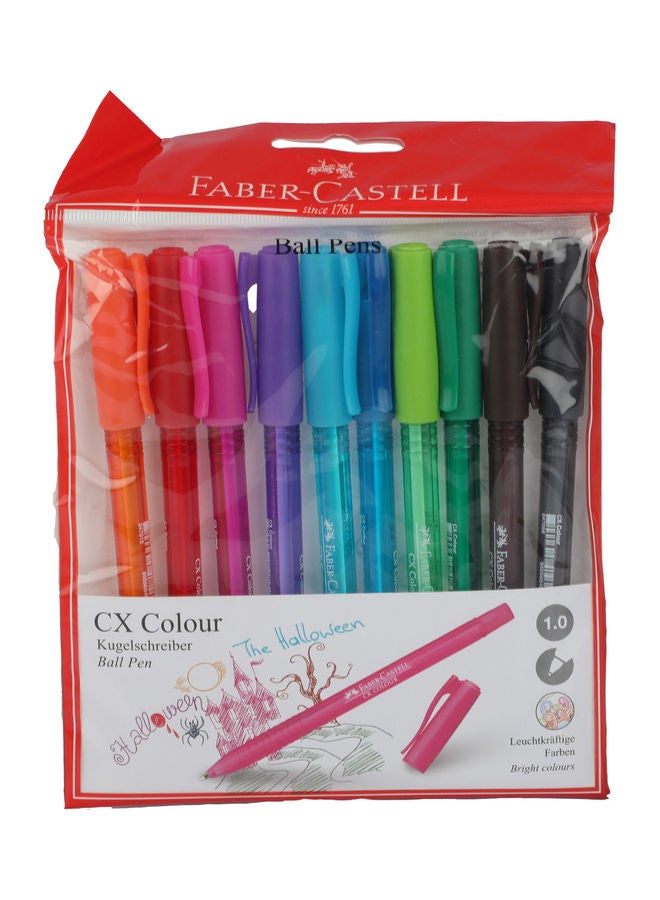 Pack Of 10 CX Colour Ball Pens Multicolour - v1632638944/N51033803A_1