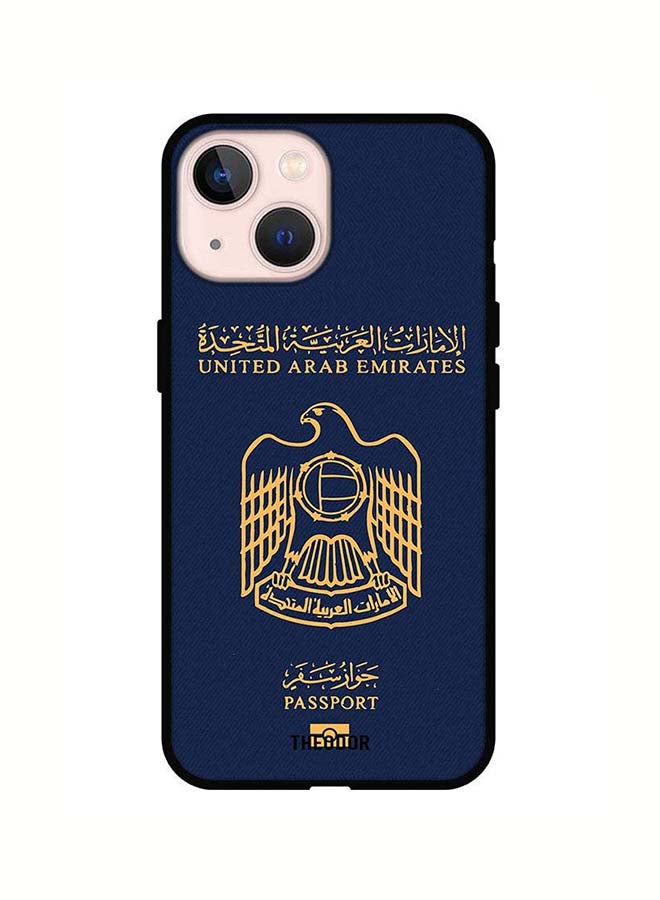 ثيودور غطاء حماية واق لهاتف أبل آيفون 13 مطبوع بنمط جواز سفر الإمارات العربية المتحدة - Image 1
