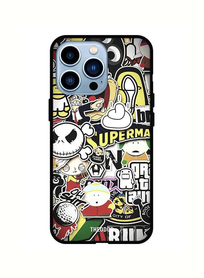 Theodor - Protective Case Cover For Apple iPhone 13 Pro Max Cartoon Collage - Image 1