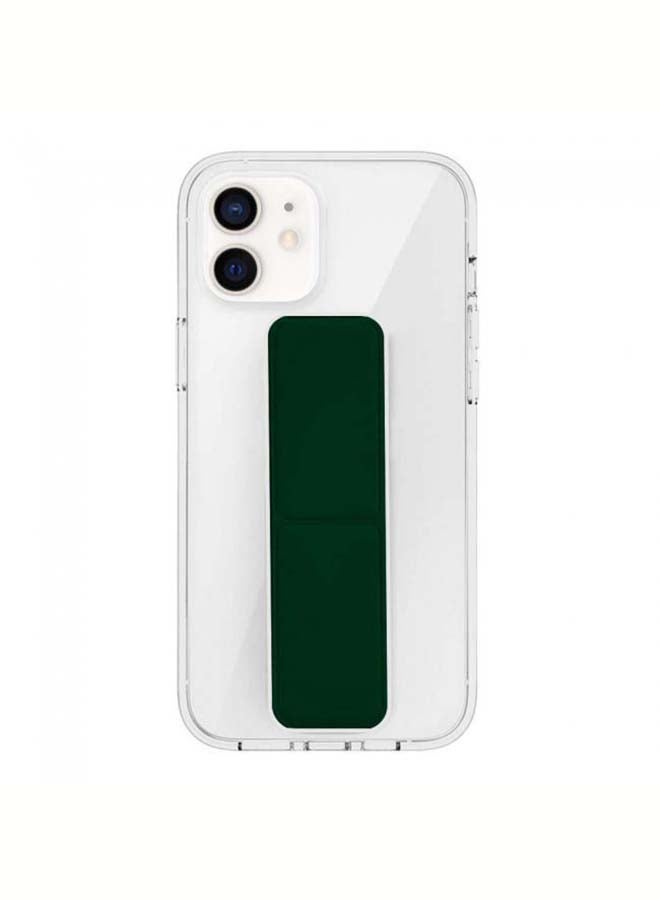 MARGOUN Protective Hand Grip Stand Case Cover for iphone 12/12 Pro Clear/Dark Green - Image 1