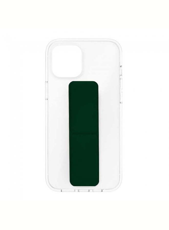 MARGOUN Protective Hand Grip Stand Case Cover for iphone 12/12 Pro Clear/Dark Green - Image 2