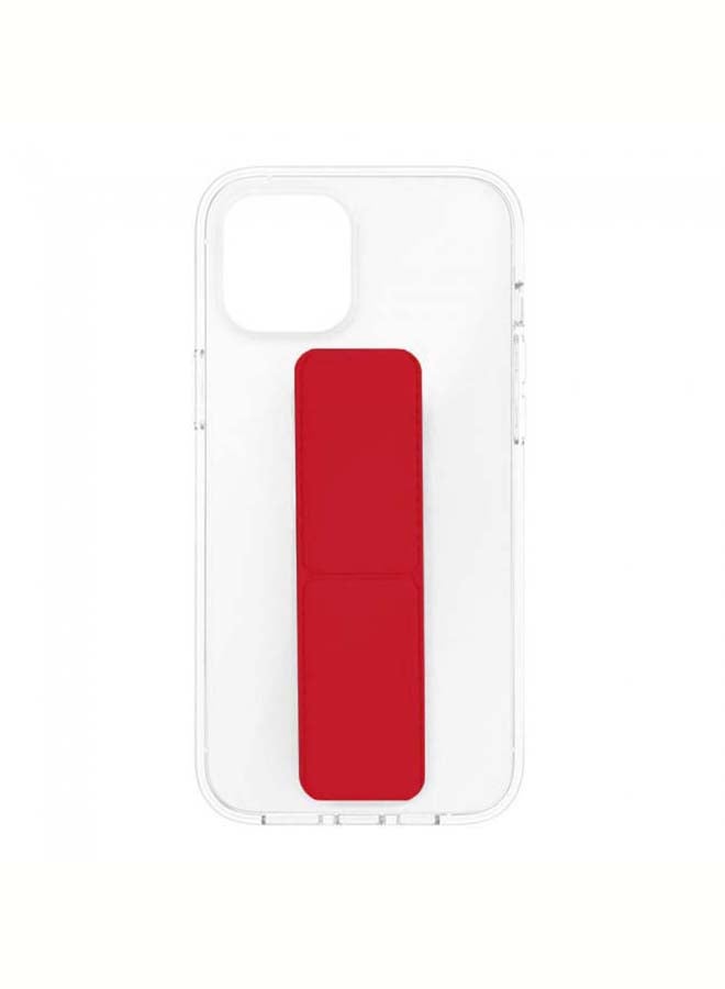 MARGOUN Protective Hand Grip Stand Case Cover for iphone 12/12 Pro Clear/Red - Image 2