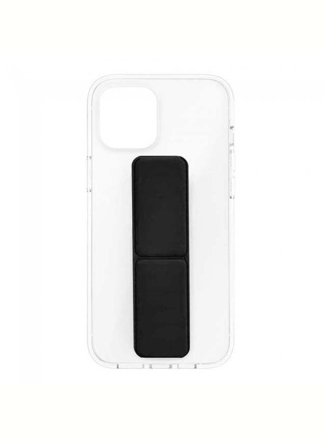 MARGOUN - Protective Hand Grip Stand Case Cover for iphone 12 Pro Max Clear/Black - Image 1