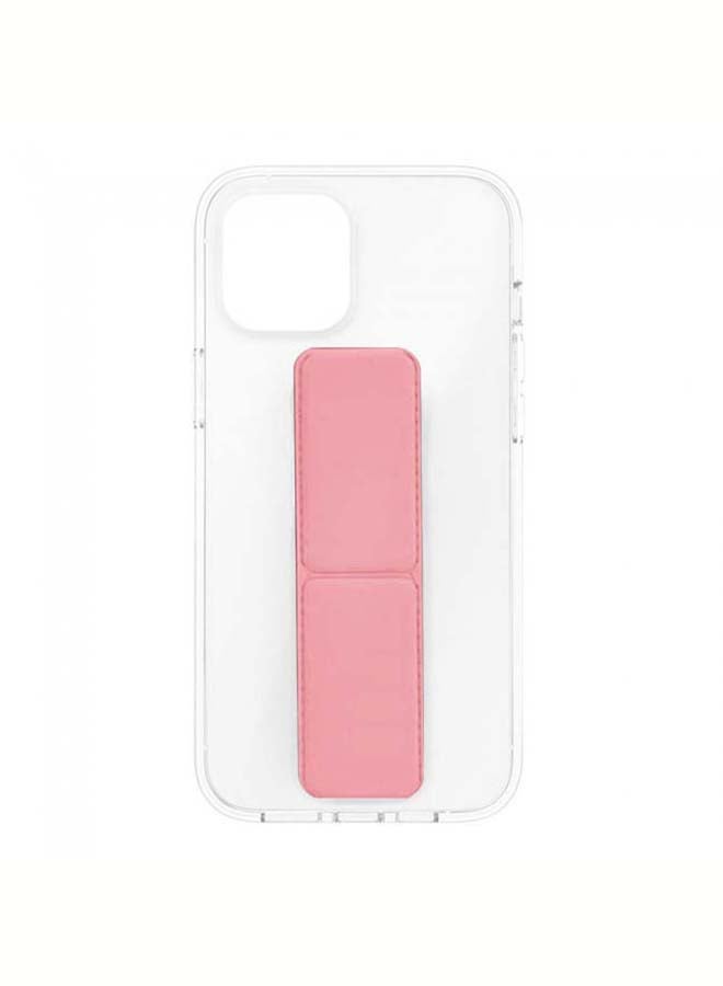 MARGOUN Protective Hand Grip Stand Case Cover for iphone 12 Pro Max Clear/Pink - Image 2