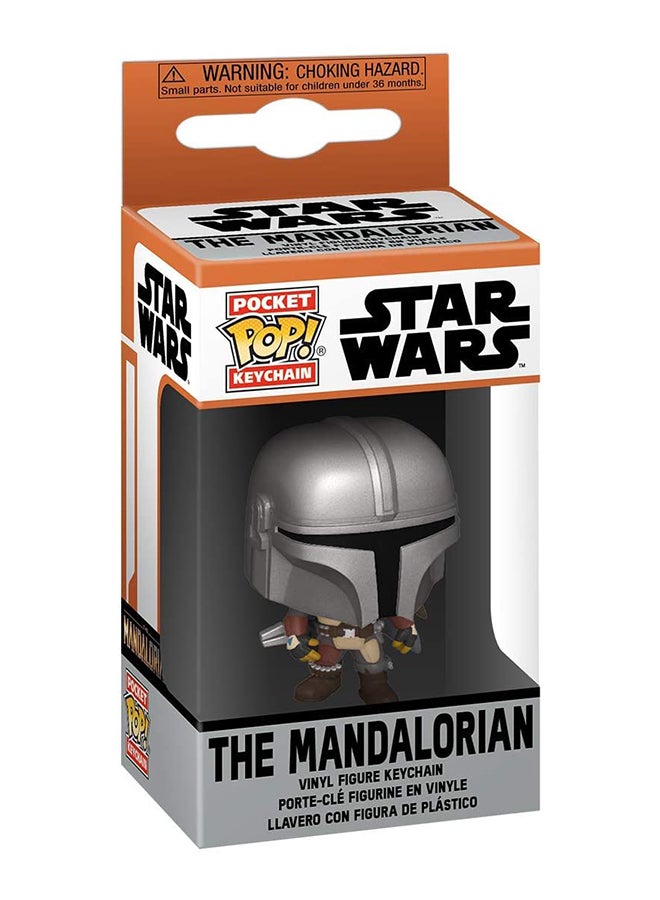 فانكو سلسلة مفاتيح مجسم شخصية الأكشن الماندلوري من مسلسل "Mandalorian" من مجموعة بوب! بوكيت - طراز 53045 7.5سم - Image 1