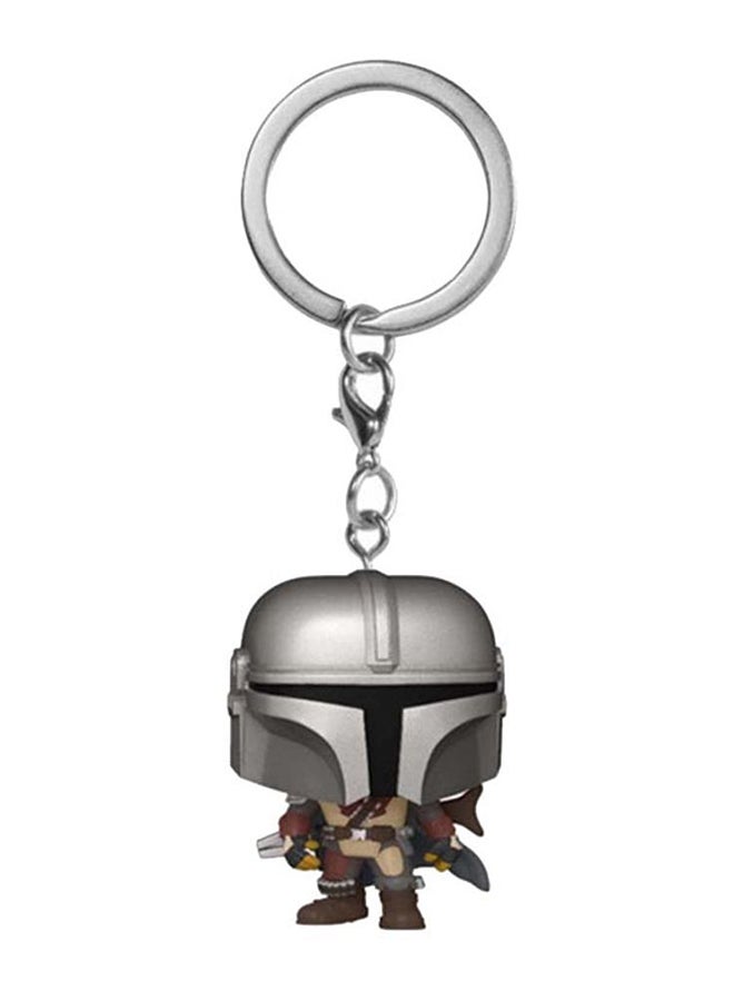 فانكو سلسلة مفاتيح مجسم شخصية الأكشن الماندلوري من مسلسل "Mandalorian" من مجموعة بوب! بوكيت - طراز 53045 7.5سم - Image 2