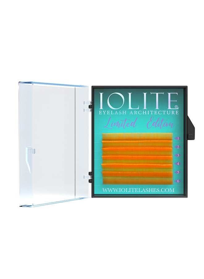 IOLITE B Curl .07T Mix3 Color Eyelash Extension Flurescent Orange