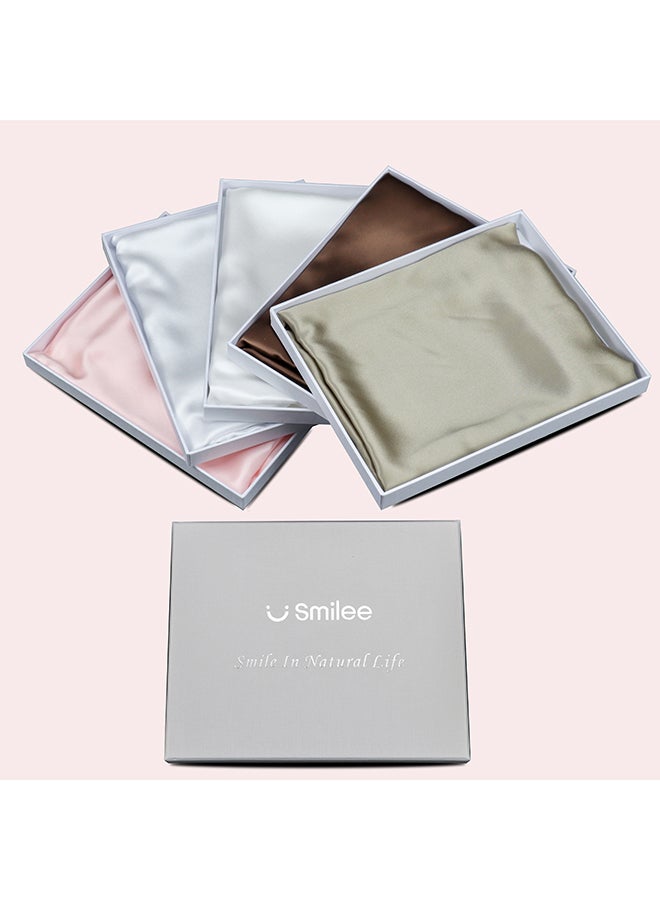 SMILEE - 100% Pure Mulberry Queen Pillowcase Silk Coffee Brown 76x51cm - Image 1