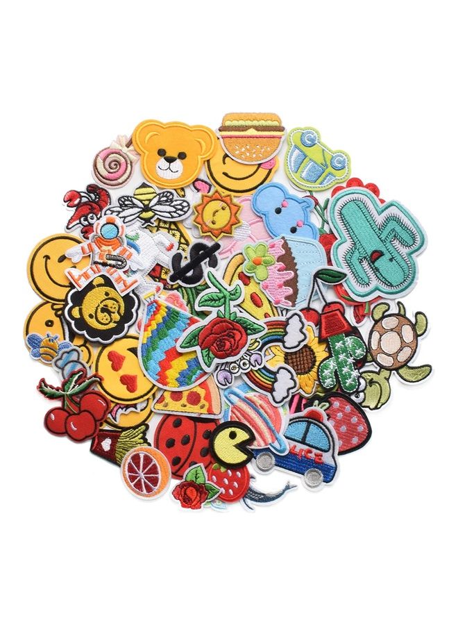 MissTiara 60-Piece Random DIY Embroidered Patch Multicolour  - Image 1