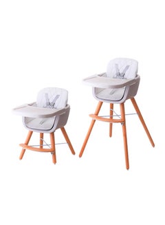TEKNUM Premium Dual Height Wooden High Chair - White  - Image 1