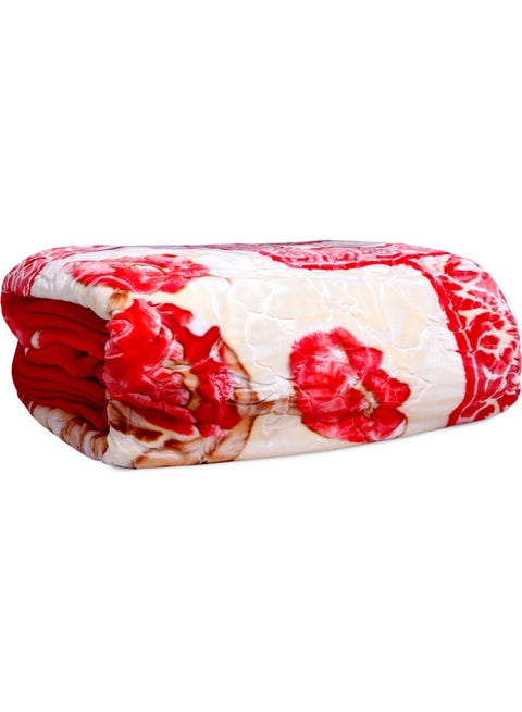 Emarati Korean Style Double 2-Ply Embossed Blanket 220x240cm Polyester Multicolour