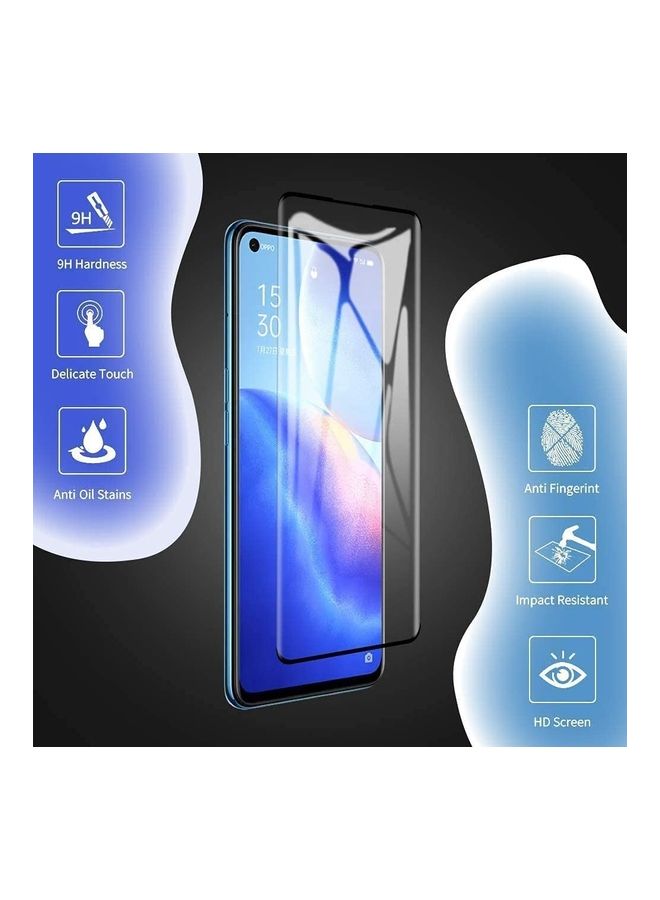 ICS Tempered Glass Screen Protector For Oppo Reno5 Pro 5G Clear/Black - Image 2