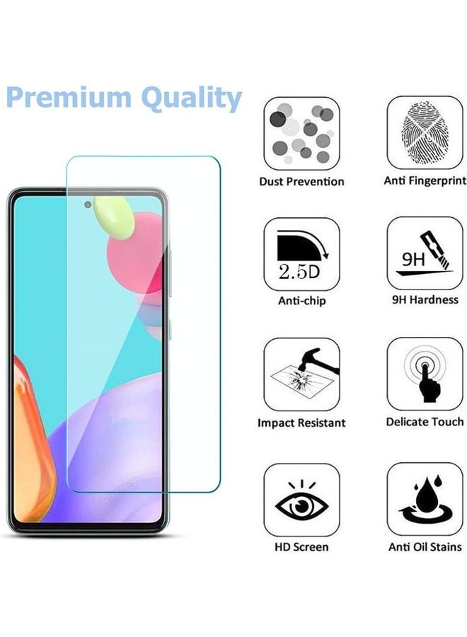 ICS 2-Piece Tempered Glass Screen Protector For Samsung Galaxy A52 Clear - Image 2