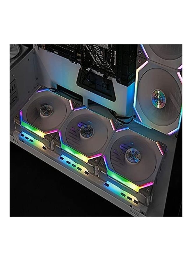 UNI Fan SL120 3 Pack Black-With Controller (ARGB 120mm LED PWM Daisy-Chain)