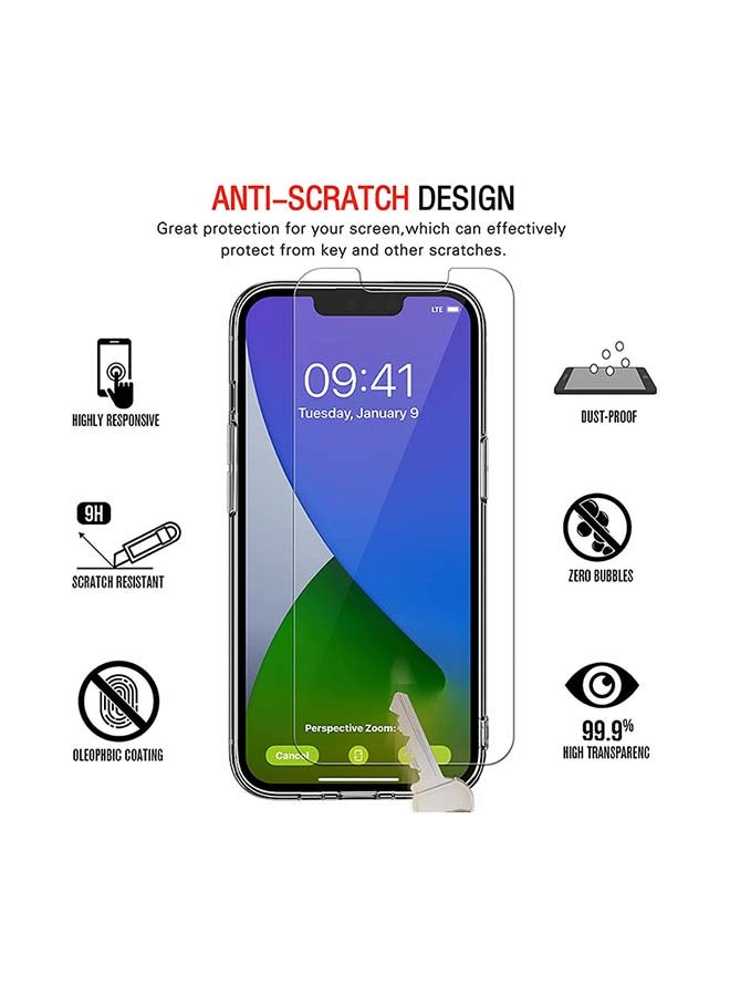 Rock Pow Slim Soft TPU Case For iPhone 13 6.1-inch with 3 Pack Tempered Glass Screen Protector Clear - Image 2