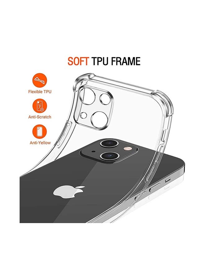 Rock Pow Slim Soft TPU Case For iPhone 13 6.1-inch with 3 Pack Tempered Glass Screen Protector Clear - Image 4