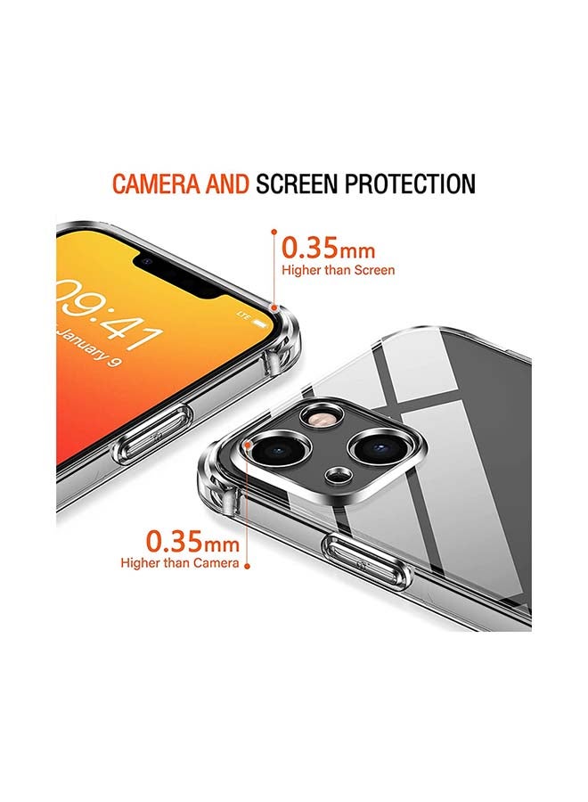 Rock Pow Slim Soft TPU Case For iPhone 13 6.1-inch with 3 Pack Tempered Glass Screen Protector Clear - Image 5