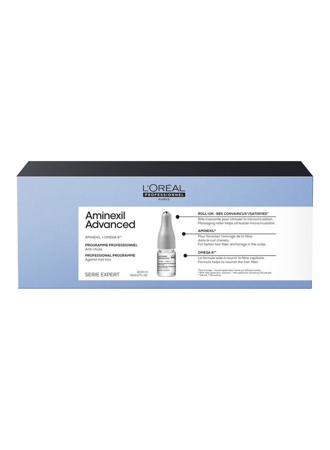 Serie Expert Aminexil Advanced Dual-Action Scalp & Anti-Thinning Hair Treatment Clear 42x6ml 