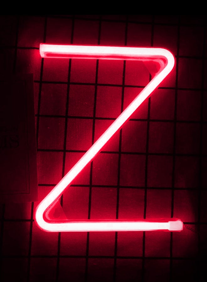 LED Neon Flex Z Letter LED Light Red 30x25cm - v1632645257/N50685571A_2