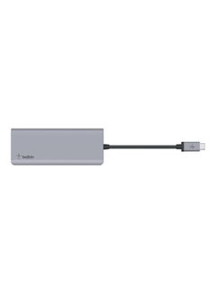 belkin Belkin 7-In-1 Multiport Usb C Hub (With 4K Hdmi, Usb-C, 2 X Usb A, 3.5mm Audio, Sd 3.0 Slot, And Micro-Sd 3.0 For Macbook Pro, Macbook Air, Ipad Pro, Xps And More), Avc009Btsgy Grey  - Image 3