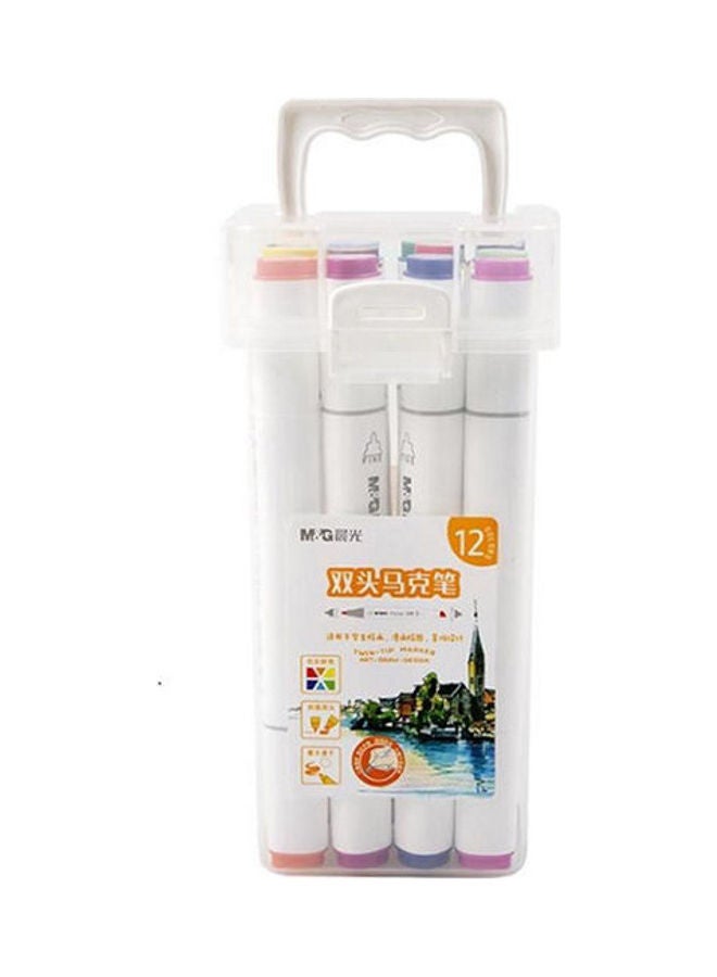 M&G - Chenguang Doubleheaded Marker Set White - Image 1