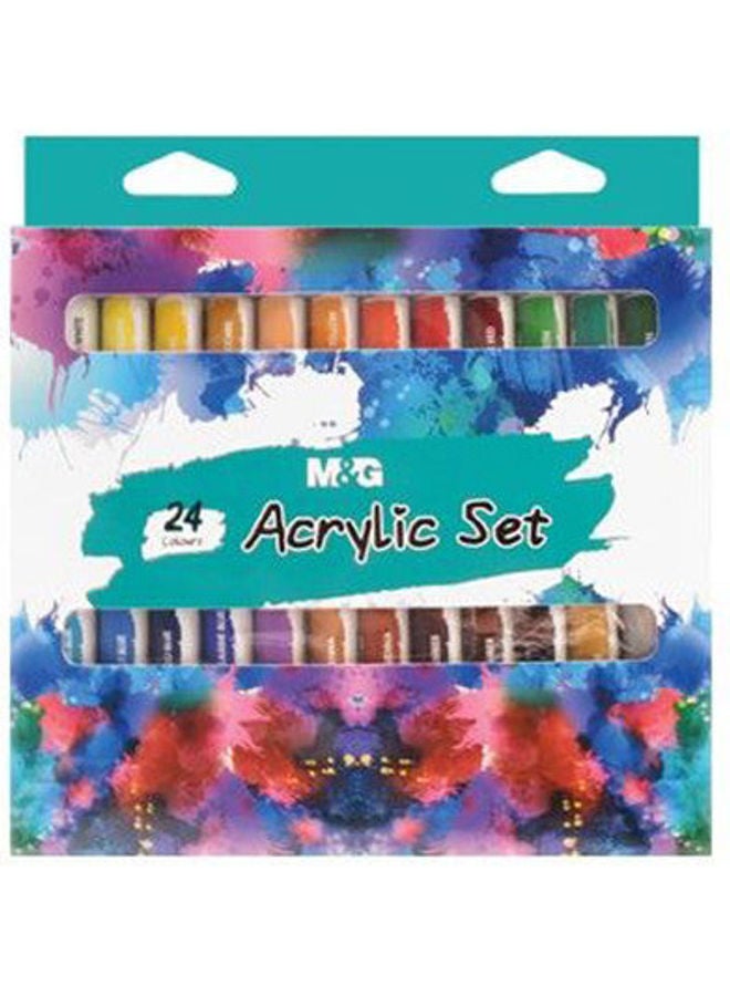 M&G Acrylic Paints - Set Of 24Pcs multicolour 