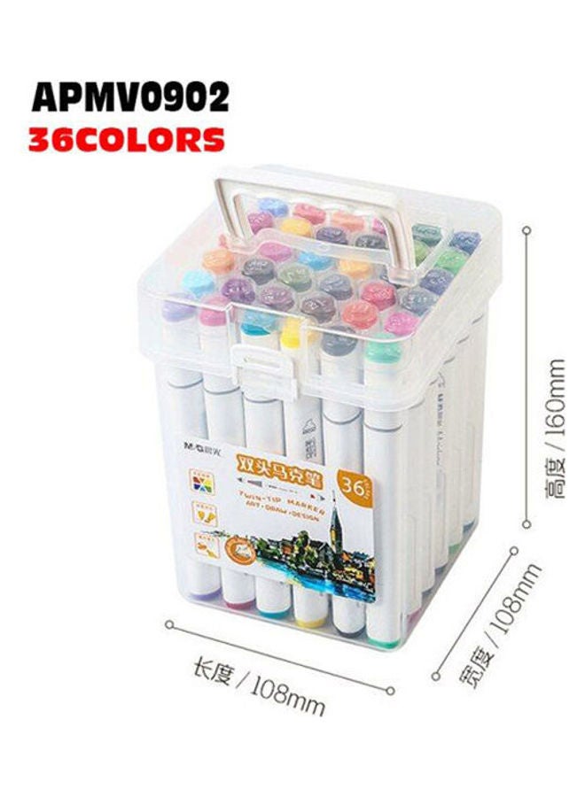 M&G Doubleheaded Marker Hand Painting Design Set White 