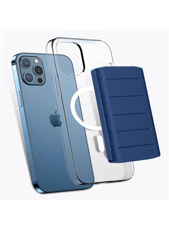 Magnetic Power Bank For iPhone 12/12 Pro/12 Pro Max 6000mAh Blue - Image 3