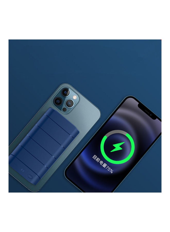 Magnetic Power Bank For iPhone 12/12 Pro/12 Pro Max 6000mAh Blue - Image 4