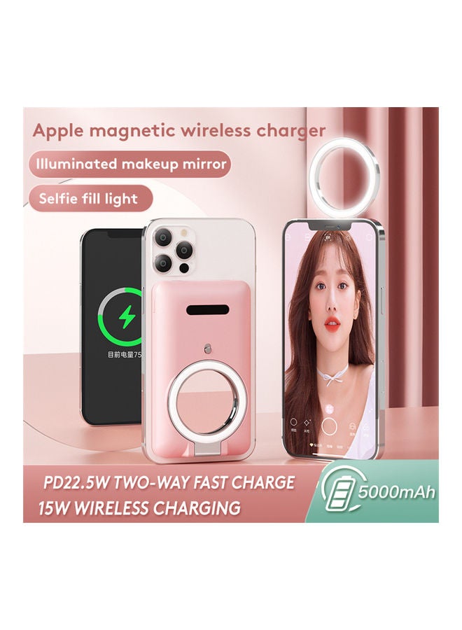 5000.0 mAh Magnetic Power Bank For iPhone 12/12 Pro/12 Pro Max Pink  - Image 2