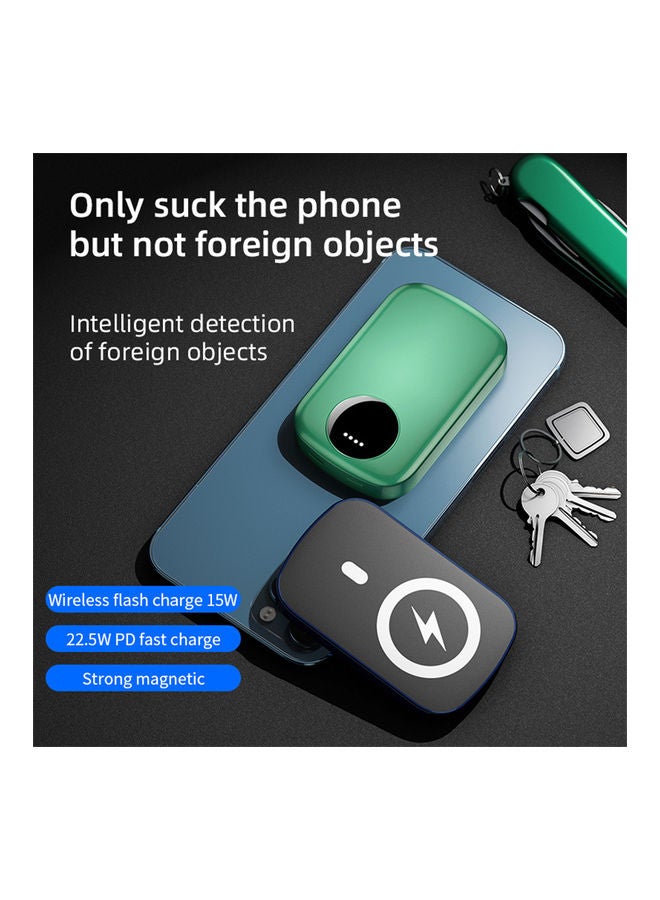 10000.0 mAh Magnetic Power Bank For iPhone 12/12 Pro/12 Pro Max Green  - Image 2