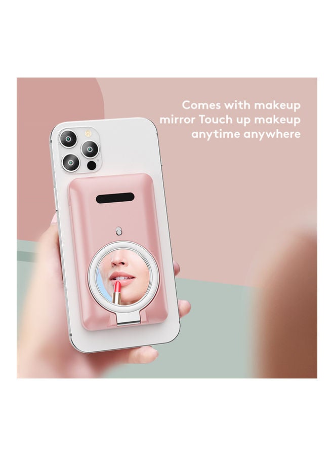 5000.0 mAh Magnetic Power Bank For iPhone 12/12 Pro/12 Pro Max Pink  - Image 4