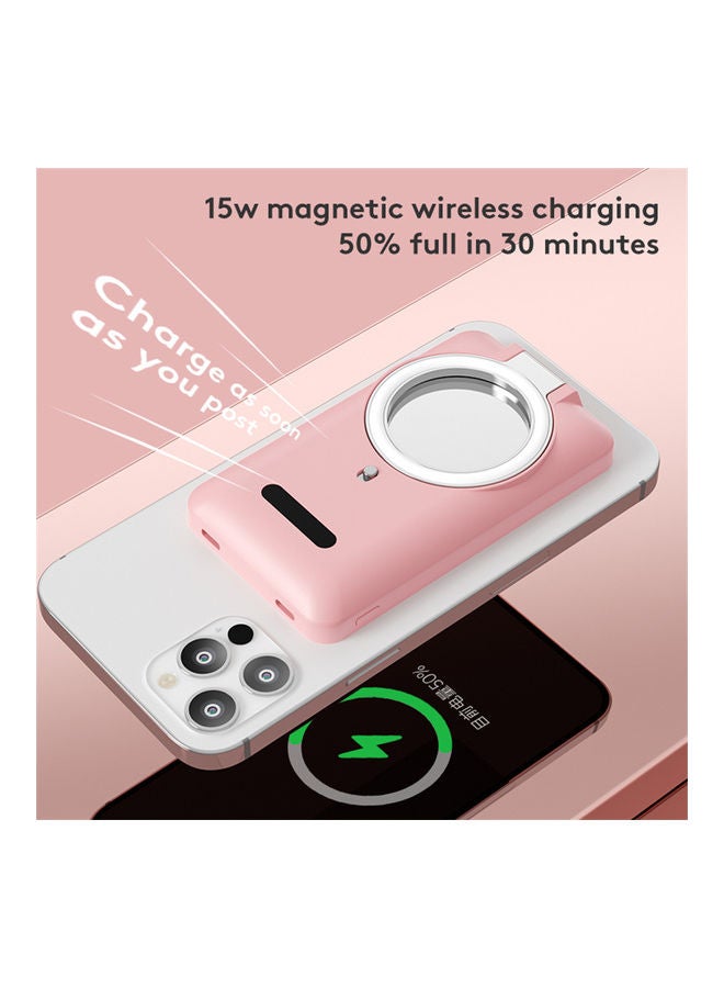 5000.0 mAh Magnetic Power Bank For iPhone 12/12 Pro/12 Pro Max Pink  - Image 5
