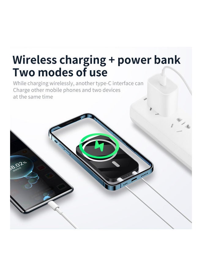 Generic - 5000.0 mAh Fast Magnetic Wireless Portable Charger For Apple iPhone 13/13 Pro/13 Pro Max Blue - Image 1