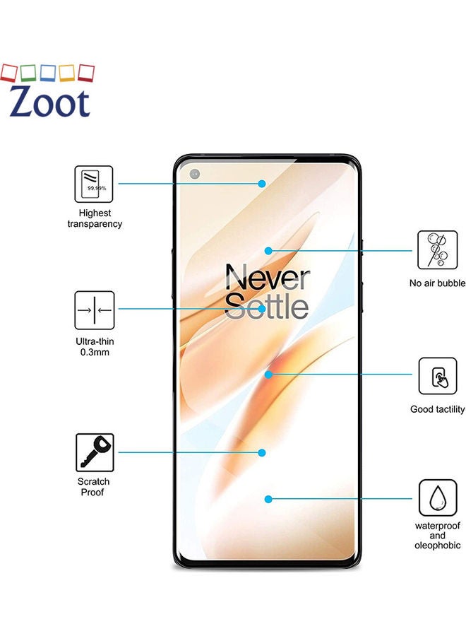 Zoot Tempered Glass Screen Protector For OnePlus 8 Black - Image 2