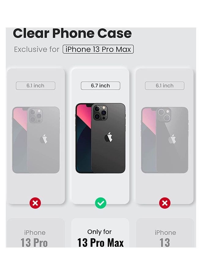 Rock Pow Shock Absorption Anti Scratch TPU Precise Cutouts Slim Fit Protective Case For iPhone 13 Pro Max 6.7 inch Clear Clear - Image 2