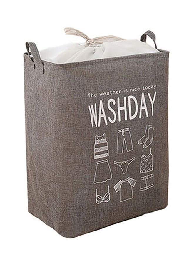Deo King Foldable Clothes Storage Basket Grey 42x32x55cm - Image 1