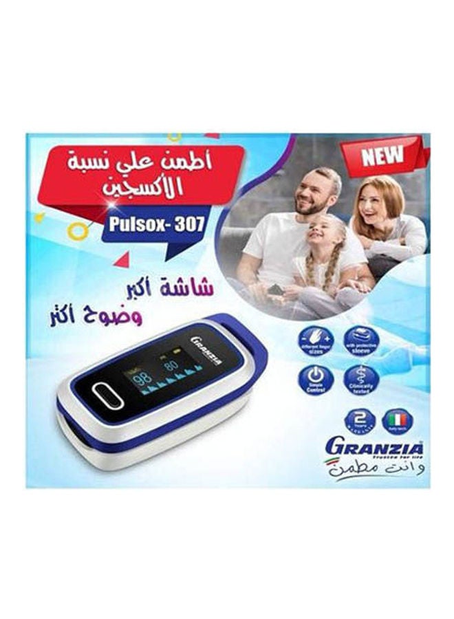 Granzia - Pulse Oximeter - Pulsox 307 - White&Blue - Image 1