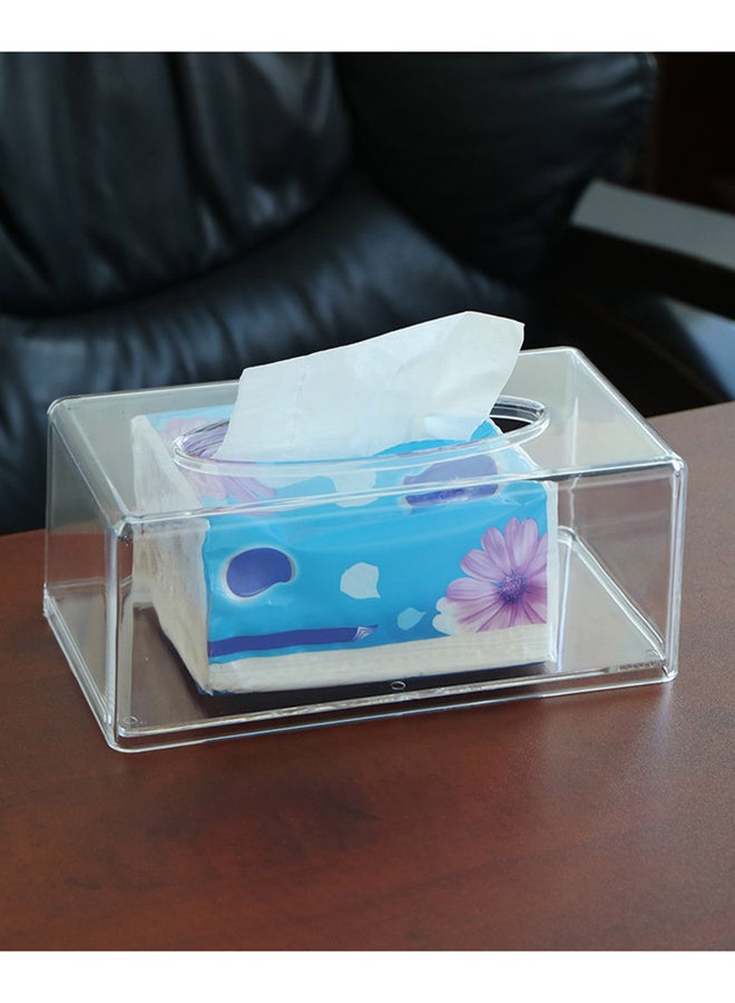 East Lady Tissue Box Clear 21.5x11.8x9.3cm  - Image 1